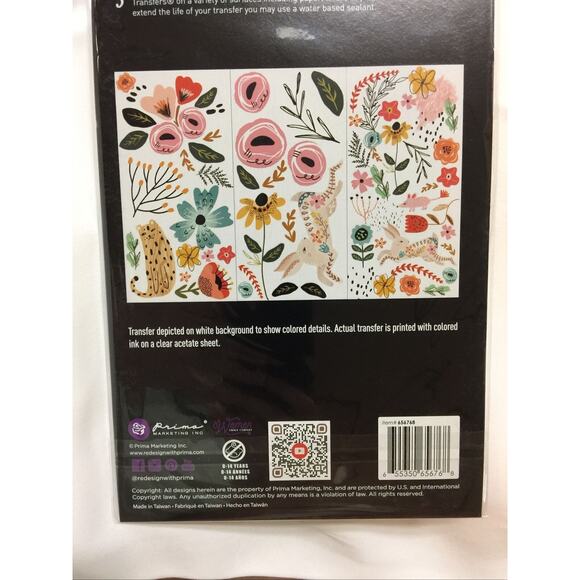 Rub On Furniture Transfers SPRING AWAKENING Furniture Decals Transfer Flowers - Picture 4 of 4